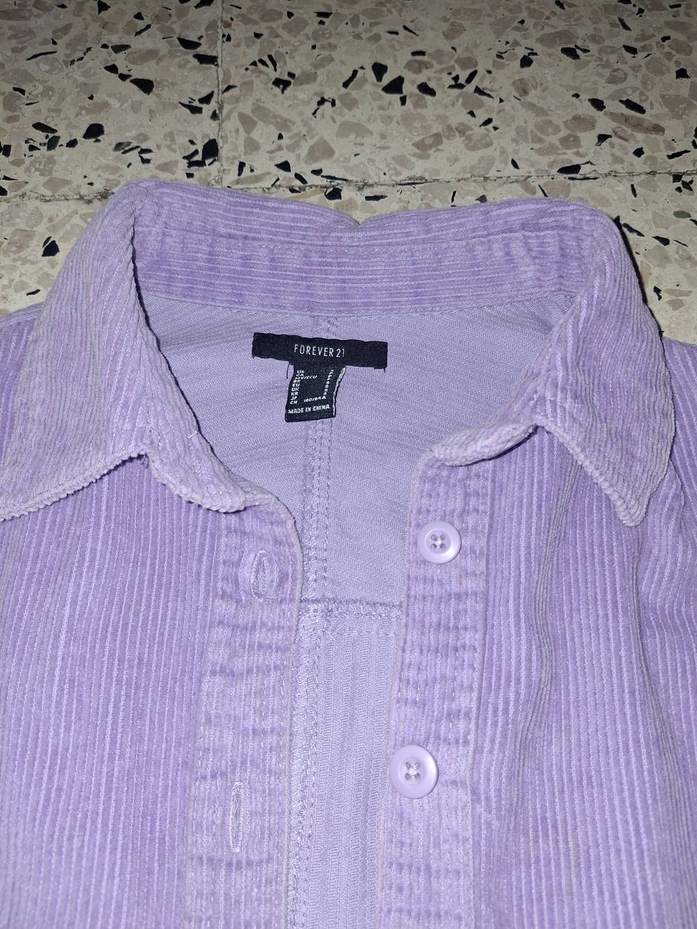Forever 21 Light Lavender Ribbed Button-Front Cardigan - Picture 3 of 5
